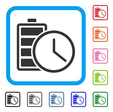 Pil süresi simge çerçeveli