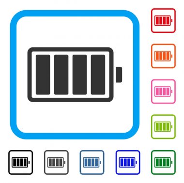 Pil simgesi çerçeveli