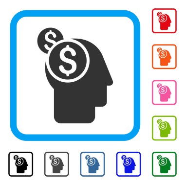 İş düşünme simgesi çerçeveli