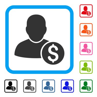 İşadamı simgesi çerçeveli