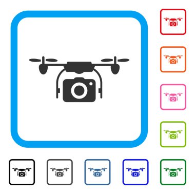 Kamera dron simgesi çerçeveli