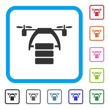 Kargo uçağı simgesi çerçeveli