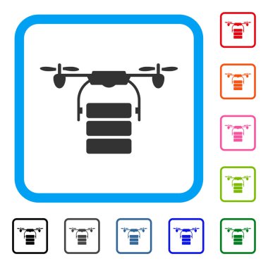 Kargo uçağı simgesi çerçeveli