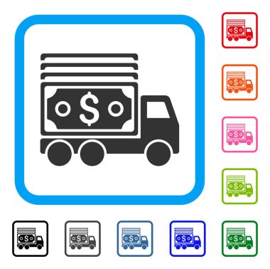 Para kamyon simgesi çerçeveli