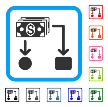 Nakit akışı simgesi çerçeveli