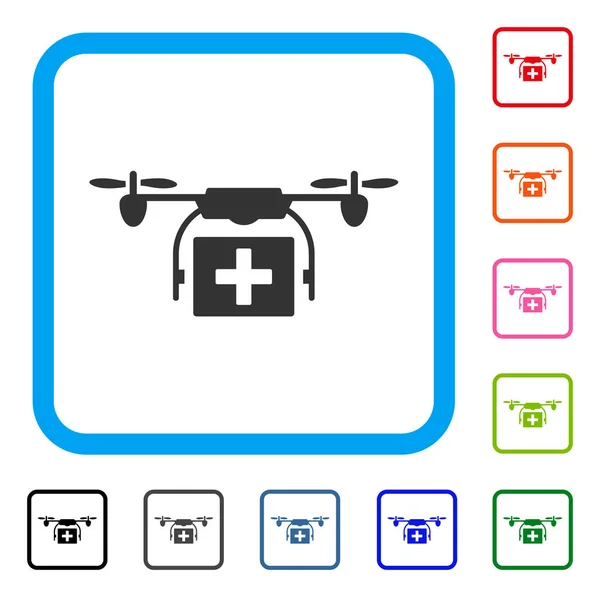 구급차 무인 액자 아이콘 — 스톡 벡터