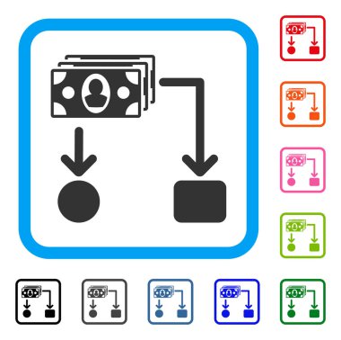 Nakit akışı simgesi çerçeveli