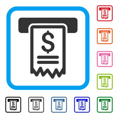 Çek ödeme simgesi çerçeveli