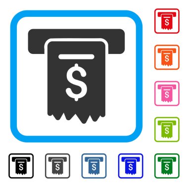 Çek ödeme simgesi çerçeveli