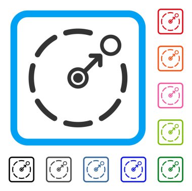 Dairesel alan sınır simgesini çerçeveli