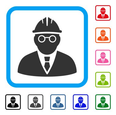 Kutsal kişilerin resmi zeki mühendis çerçeveli