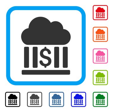 Bulut banka simgesi çerçeveli