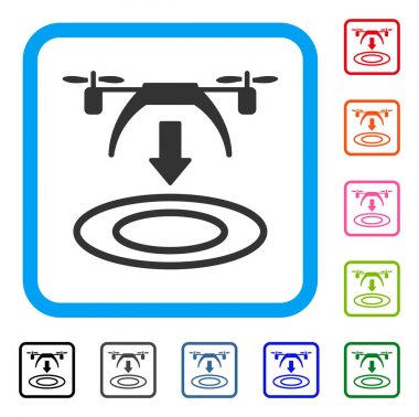 Helikopter varış simgesi çerçeveli