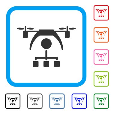 Helikopter dağıtım düzeni simgesini çerçeveli