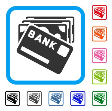 Kredi para simgesi çerçeveli