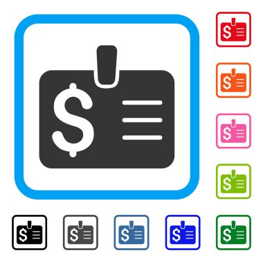 Doları rozet simge çerçeveli