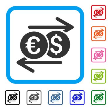 Döviz Alım Satım simgesi çerçeveli