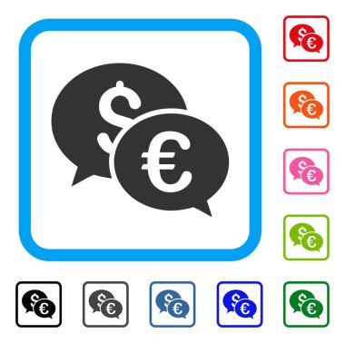 Döviz işlem simgesini çerçeveli