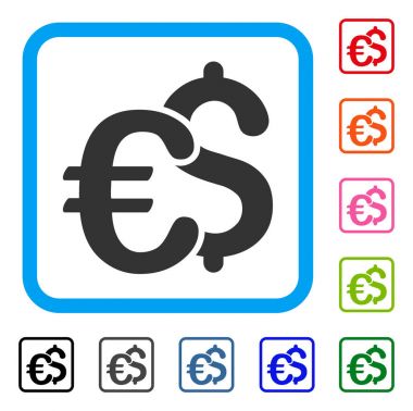 Euro ve dolar simgelerini simge çerçeveli