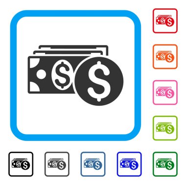 Doları para simgesi çerçeveli
