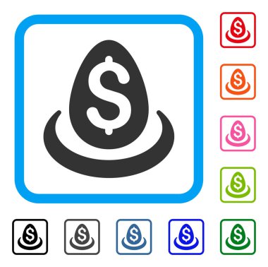 Doları mevduat yumurta simgesi çerçeveli