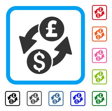 Dolar Lirası Döviz simgesi çerçeveli