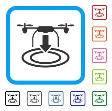 Uçağın iniş simgesi çerçeveli