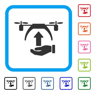 Uçak kalkış simgesi çerçeveli