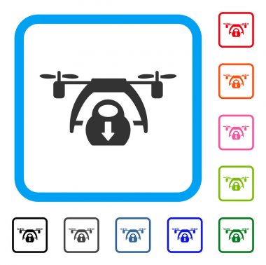 Uçağı boşaltma çerçeveli simgesi