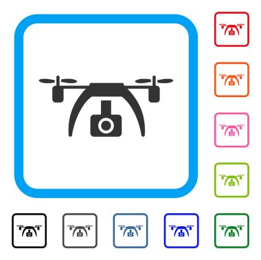 Uçak Video kamera simgesi çerçeveli