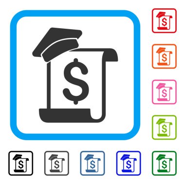 Eğitim fatura simgesi çerçeveli