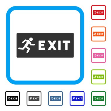 Acil çıkış simgesini çerçeveli