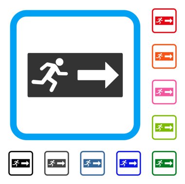 Acil çıkış simgesini çerçeveli