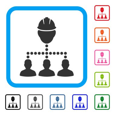 Mühendis personel ilişkileri simgesi çerçeveli