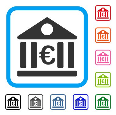 Euro banka simgesi çerçeveli