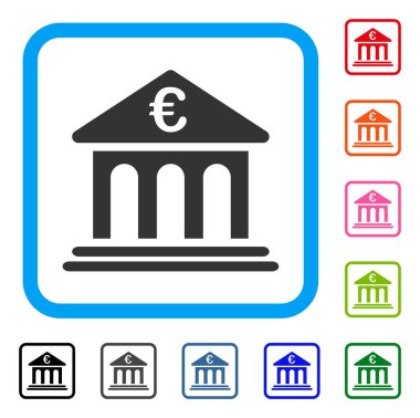 Euro banka simgesi çerçeveli