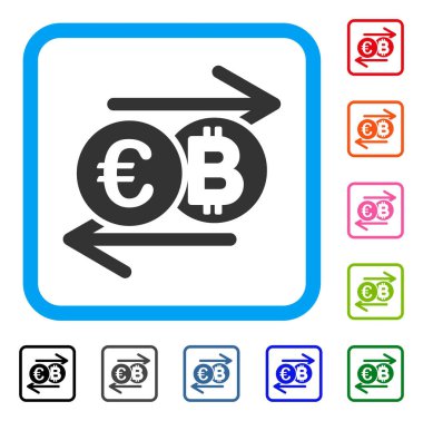 Euro Bitcoin Değiştir simgesini çerçeveli