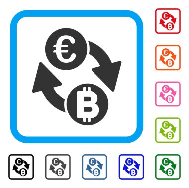 Euro Bitcoin Exchange sikke simge çerçeveli