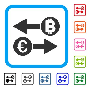 Euro Bitcoin Exchange simgesi çerçeveli