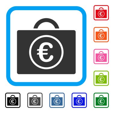 Euro defter tutma simgesi çerçeveli