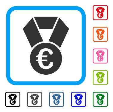 Avrupa şampiyonu madalya simgesi çerçeveli