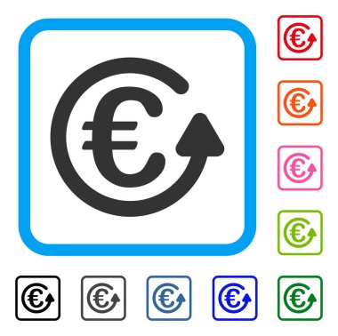 Euro ödemeyi simgesi çerçeveli