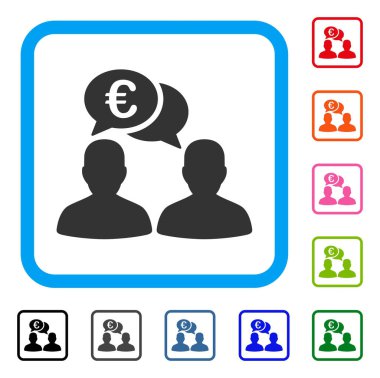 Avrupa sohbet simgesi çerçeveli