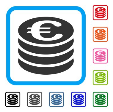 Simgesini Euro para sütun çerçeveli