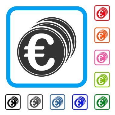 Euro sikke simge çerçeveli