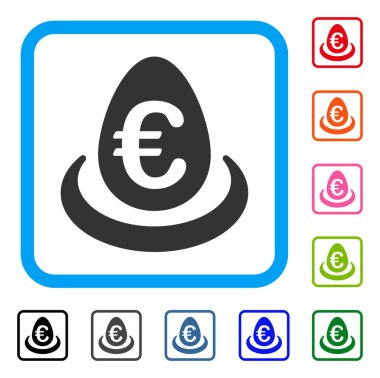 Euro mevduat yumurta simgesi çerçeveli