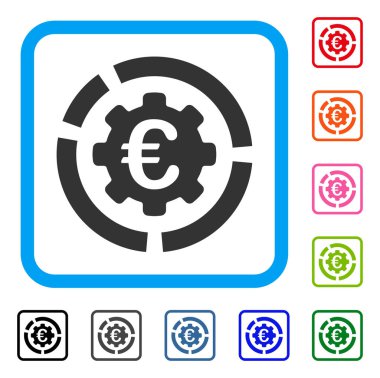 Euro diyagram yapılandırma simgesi çerçeveli