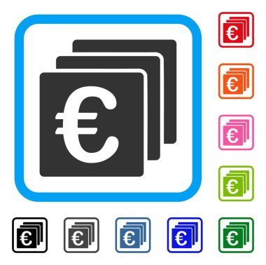 Euro mali simgesi çerçeveli