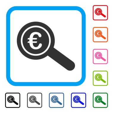 Euro finansal denetim simgesi çerçeveli