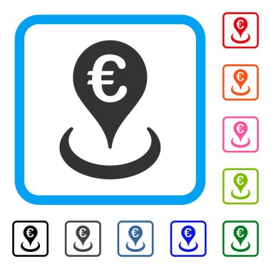 Euro konumu simgesi çerçeveli